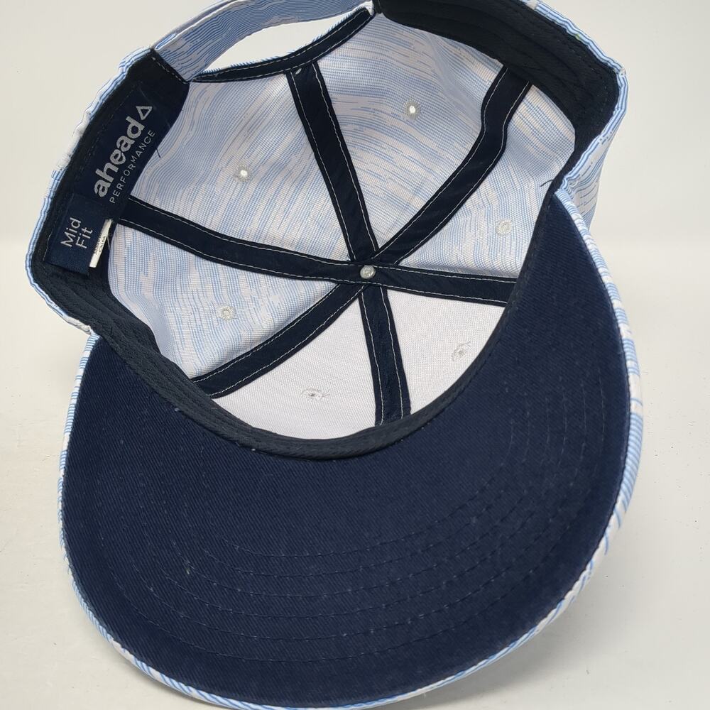Ahead Performance Strapback Baseball Cap Blue One… - image 7